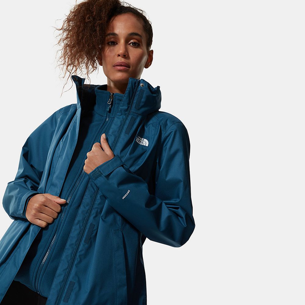 The North Face Waterproof Jackets Womens Australia - The North Face Evolve Ii Triclimate® Blue Hikin